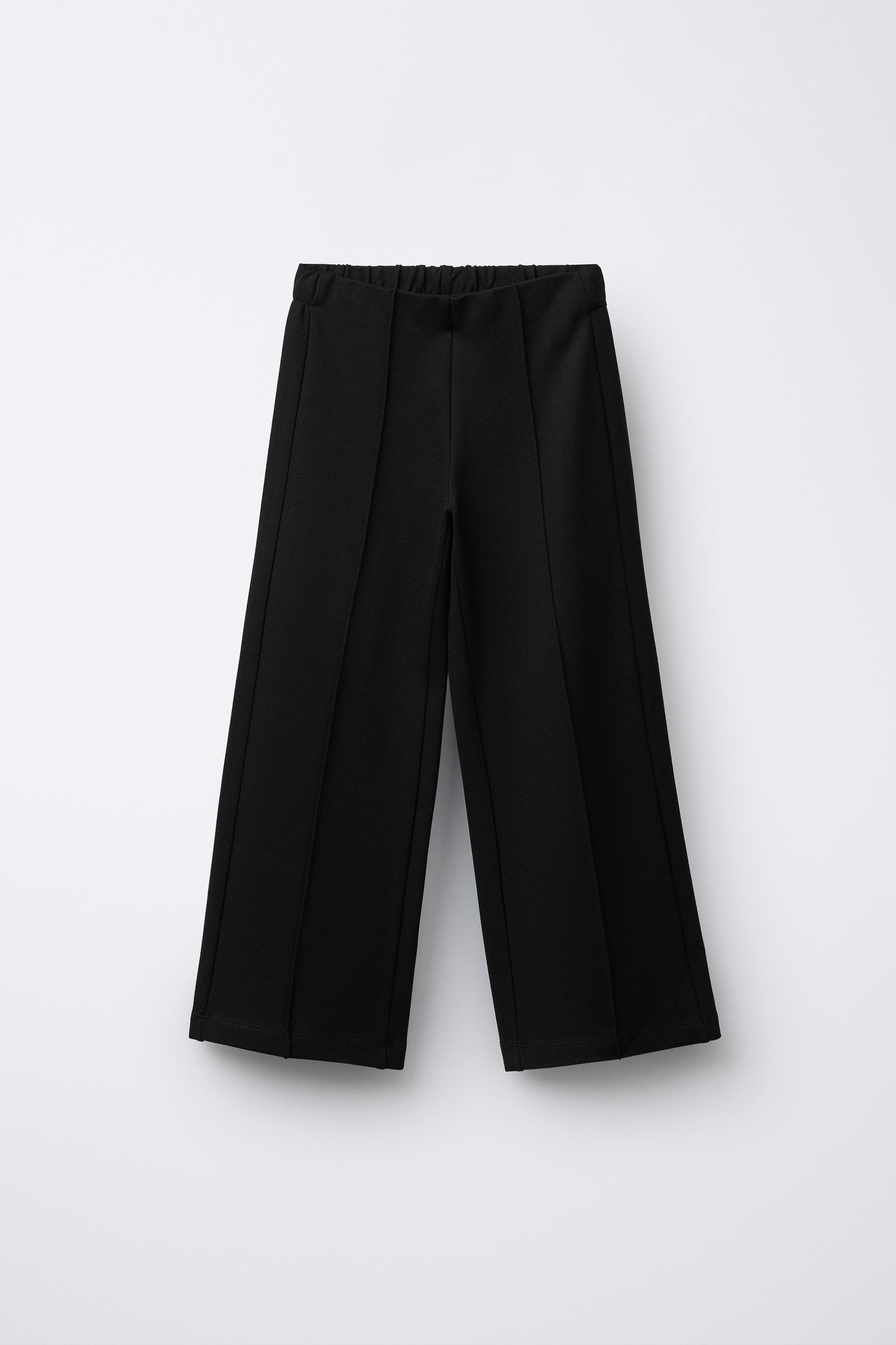 PONTE KNIT WIDE LEG PANTS